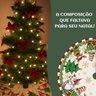 Saia Tapete Base Árvore de Natal Modelo 1 Decoração Papai Noel Enfeite Natalino Luxo Luvinco - 6
