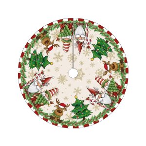 Saia Tapete Base Árvore de Natal Modelo 1 Decoração Papai Noel Enfeite Natalino Luxo Luvinco