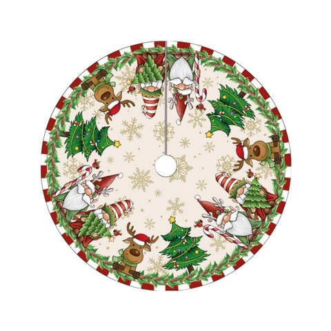 Saia Tapete Base Árvore de Natal Modelo 1 Decoração Papai Noel Enfeite Natalino Luxo Luvinco