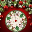 Ver mais imagens de Saia Tapete Base Árvore de Natal Modelo 1 Decoração Papai Noel Enfeite Natalino Luxo Luvinco