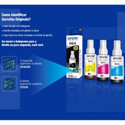 Kit 6 Cores Tinta Epson 673 T673 Original para Impressora Ecotank L800 L805 L810 L850 L1800 6x70ml - 4