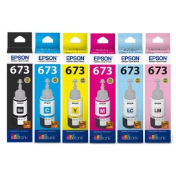 Kit 6 Cores Tinta Epson 673 T673 Original para Impressora Ecotank L800 L805 L810 L850 L1800 6x70ml - 3