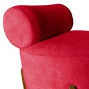Ver imagem 5 de Poltrona Decorativa Mônaco Veludo Vermelho