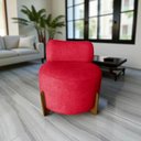 Ver imagem 7 de Poltrona Decorativa Mônaco Veludo Vermelho