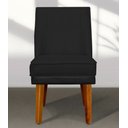 Ver imagem 2 de Kit 6 Cadeiras Virgínia Linho Preto e Courissimo Preto Linho Preto