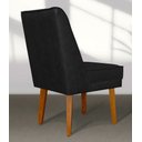 Ver imagem 4 de Kit 6 Cadeiras Virgínia Linho Preto e Courissimo Preto Linho Preto