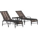 Ver imagem 1 de Kit 2 Espreguiçadeiras Doha Mesa Garden Corda Náutica Piscina Jardim Área Externa Trama Original