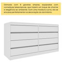 Ver imagem 6 de Cômoda Espanha 8 Gavetas Tcil:Neve