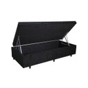 Ver imagem 1 de Box Bau Blindado Suede Solteirinho 78x188x38 - Novo:preto