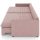 Ver imagem 6 de Sofá Cama Retrátil para Sala de Estar 214cm Una K01 Veludo Rosê - Lyam Decor