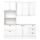 Ver imagem 1 de Cozinha Modulada Americana 3 Peças com Balcão 120cm sem Tampo branco/calcare - Móveis Henn