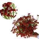 Ver imagem 1 de Kit de 20 Galhos Flor Artificial Vermelho para Vasos Festa e Centros de Mesa
