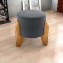 Ver imagem 6 de Puff Decorativo para Sala Luxo 44x44 Cm Veludo Cinza Milani Store