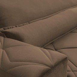 Sofá Retrátil/reclinável França 300cm Suede Velut com Molas no Assento - King House - 7