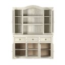 Ver imagem 5 de Cristaleira em Madeira 5 Portas 3 Gavetas 153 X 196 Cm Patina Branca Elliottiis