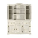 Ver imagem 4 de Cristaleira em Madeira 5 Portas 3 Gavetas 153 X 196 Cm Patina Branca Elliottiis