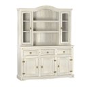 Ver imagem 3 de Cristaleira em Madeira 5 Portas 3 Gavetas 153 X 196 Cm Patina Branca Elliottiis