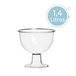 Kit Com 3 Tigela Fruteira Para Buffet Acrílico Crystal 1,4L - 4