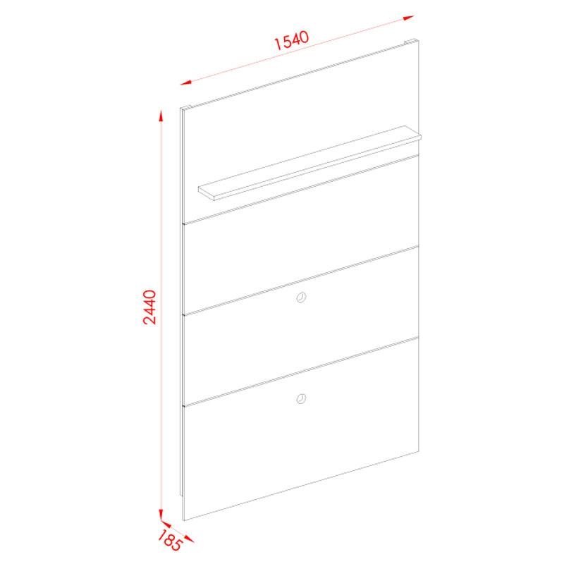 Painel Piso Teto Interlagos Cinamomo Off White – Madetec - 3