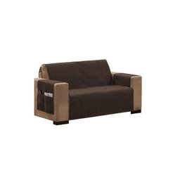 Protetor Para Sofá Impermeável De 03 Lugares Com Assento De 1,60M Matelado Ultrassônico - Tabaco - 1