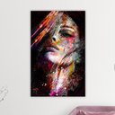 Ver imagem 1 de Quadro Decorativo Tela em Lona Mulher Pop Art 100x60cm Para Sala Quarto