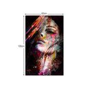Ver imagem 2 de Quadro Decorativo Tela em Lona Mulher Pop Art 100x60cm Para Sala Quarto