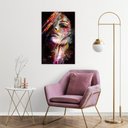 Ver imagem 4 de Quadro Decorativo Tela em Lona Mulher Pop Art 100x60cm Para Sala Quarto