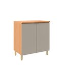 Ver imagem 1 de Balcão para Cozinha 2 Portas 80cm Karine Ii Laranja/Angelin/Nude