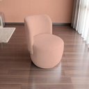Ver imagem 1 de Poltrona Organica Sala Recepção Bouclé Bia Rosa Rosê