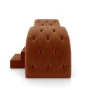 Ver mais imagens de Maca de Estética para Massagem Cílios Fixa Lash Estofada com Escada Veludo Terracota G83 - Gran Belo