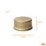 Tampão Plug Caps Fêmea De 3/4 Latão Amarelo - 3