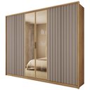 Ver imagem 1 de Guarda Roupa Casal 6 Portas 4 Gavetas Turium C01 Buriti/Fendi - Mpozenato