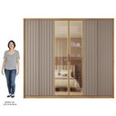 Ver imagem 5 de Guarda Roupa Casal 6 Portas 4 Gavetas Turium C01 Buriti/Fendi - Mpozenato