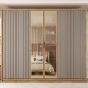 Ver imagem 7 de Guarda Roupa Casal 6 Portas 4 Gavetas Turium C01 Buriti/Fendi - Mpozenato