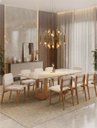 Ver imagem 1 de Sala de Jantar Moderna 8 Cadeira - Estellar - Requinte Salas