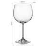 Bohemia Gastro Taça Vinho 20x10x10cm 600ml Cristal Transp 6pç - 2