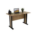 Ver imagem 1 de Mesa de Computador Solteiro Me-4194 Amêndoa/preto - Tecno Mobili