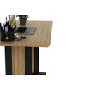 Ver imagem 5 de Mesa de Computador Solteiro Me-4194 Amêndoa/preto - Tecno Mobili