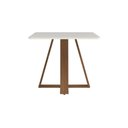 Ver imagem 4 de Mesa Jantar Retangular com Vidro para 4 Lugares Avena 135 cm - Canella com Off White Fosco