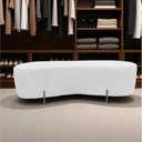 Ver imagem 7 de Puff Decorativo Alana Couro Branco