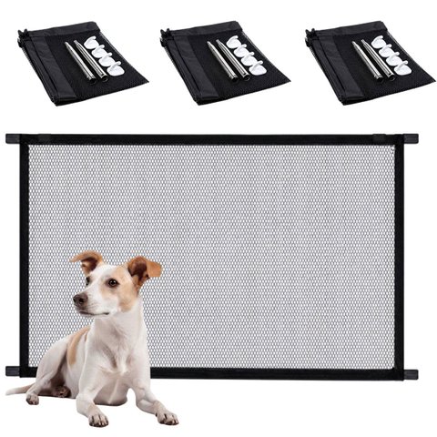 Tela Rede Grade Kit 3 Uni Pet Cachorro Gato Animal Criança Bebe Cerca de Proteçao Escada Corredor Po
