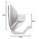 Ver imagem 2 de Cabide de Pressão Com Ventosa Branco | Utilimix