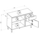 Ver imagem 4 de Balcão para Cozinha 120cm com Tampo Selene Marrom/Jequitibá/Off White Fosco