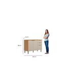 Ver imagem 5 de Balcão para Cozinha 120cm com Tampo Selene Marrom/Jequitibá/Off White Fosco