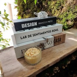 Conjunto Caixa Livro Trio para Decoração - 1