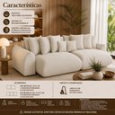 Ver imagem 7 de Sofá Retrátil 3 Lugares Linho Armani 2,10 Mts Areia