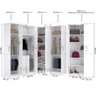 KIT CLOSET COM GAVETEIROS E CABIDEIRO A 2,50 M311.B MUNDI MOVEIS - 2