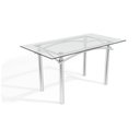 Ver imagem 1 de Mesa Elba Kappesberg Cromada com Tampo de Vidro Incolor 150cm