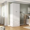 Ver imagem 1 de Guarda-Roupa 2 Portas 2 Gavetas Fort Branco