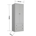 Ver imagem 4 de Guarda-Roupa 2 Portas 2 Gavetas Fort Branco